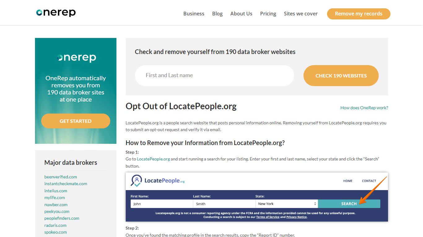 How to Opt Out of LocatePeople | Removal Guide - OneRep